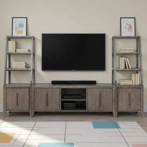English Elm Avana Fully Assembled Acacia Media Console with Bronze Hardware for Living Rooms B108P468529