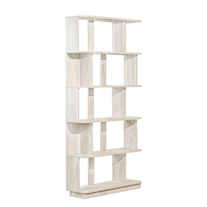 English Elm 31.5" Tall 5-tier Mdf Bookcase Slim Open Shelving Unit for Office Bedroom Living Room Light Gray W2899P444155