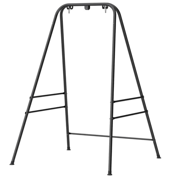 English Elm Outdoor Freestanding Hammock Chair Stand Powder Coated Steel Frame 330 Lb Capacity Black T3971P476144