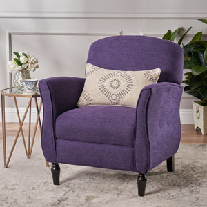 English Elm Christopher Knight Home® - CHAIR modern fabric lounge seat with compact 28.5x28.25x20.75 in dimensions, cozy supportive design Purple 63566.00PLETWD