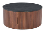 Nejaus Coffee Table Black & Walnut 110299 Zuo Modern