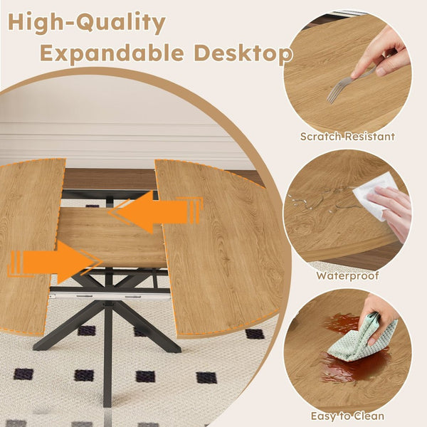 English Elm 59-inch Expandable Glass Top Dining Set Seats 8 with Upholstered Chairs X-base W2700S00124