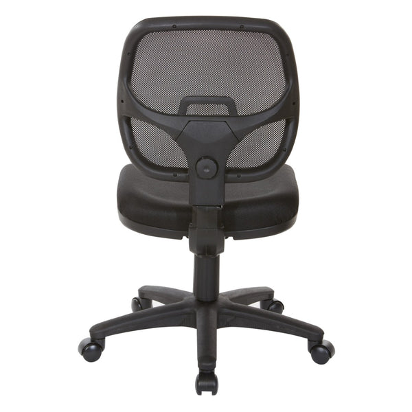 OSP Home Furnishings Mesh Back Ergonomic Task Chair with Lumbar Support and Cushioned Seat for Home Office EM2910