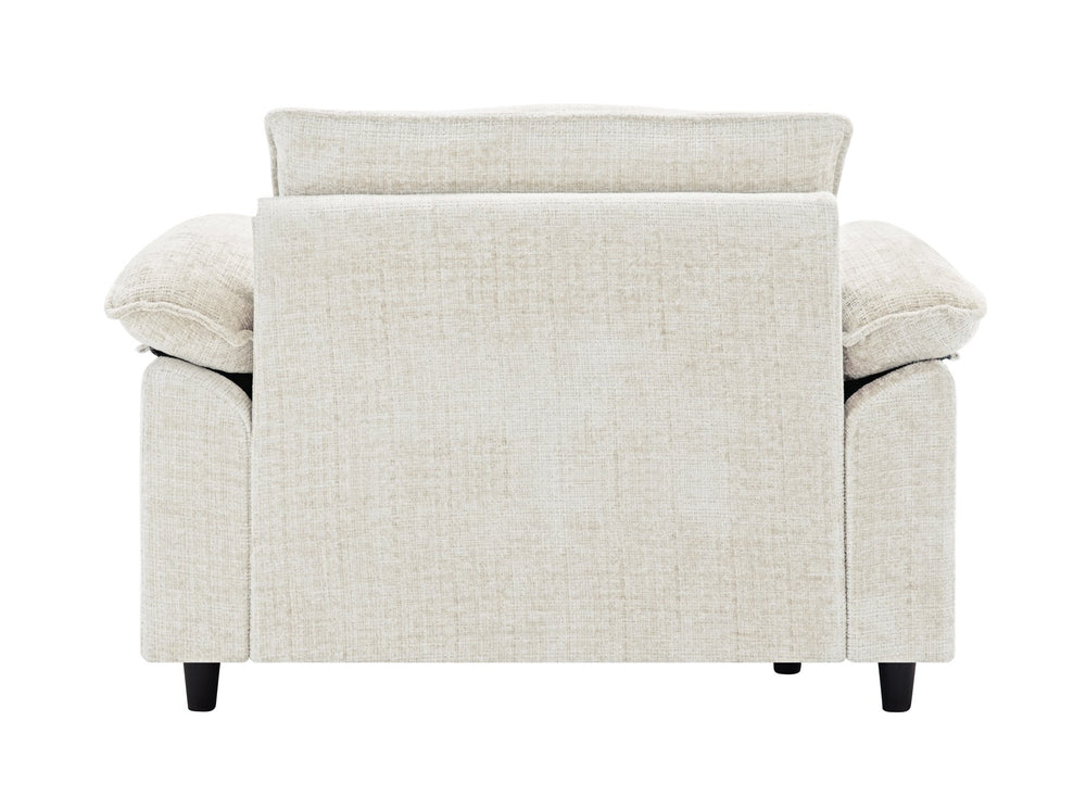 English Elm Accent Chair With Ottoman - Plush Chenille Upholstered Lounge Sofa, Modern Comfort For Any Space W2100S00109