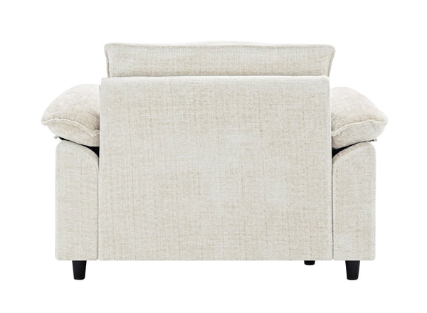 English Elm Accent Chair With Ottoman - Plush Chenille Upholstered Lounge Sofa, Modern Comfort For Any Space W2100S00109