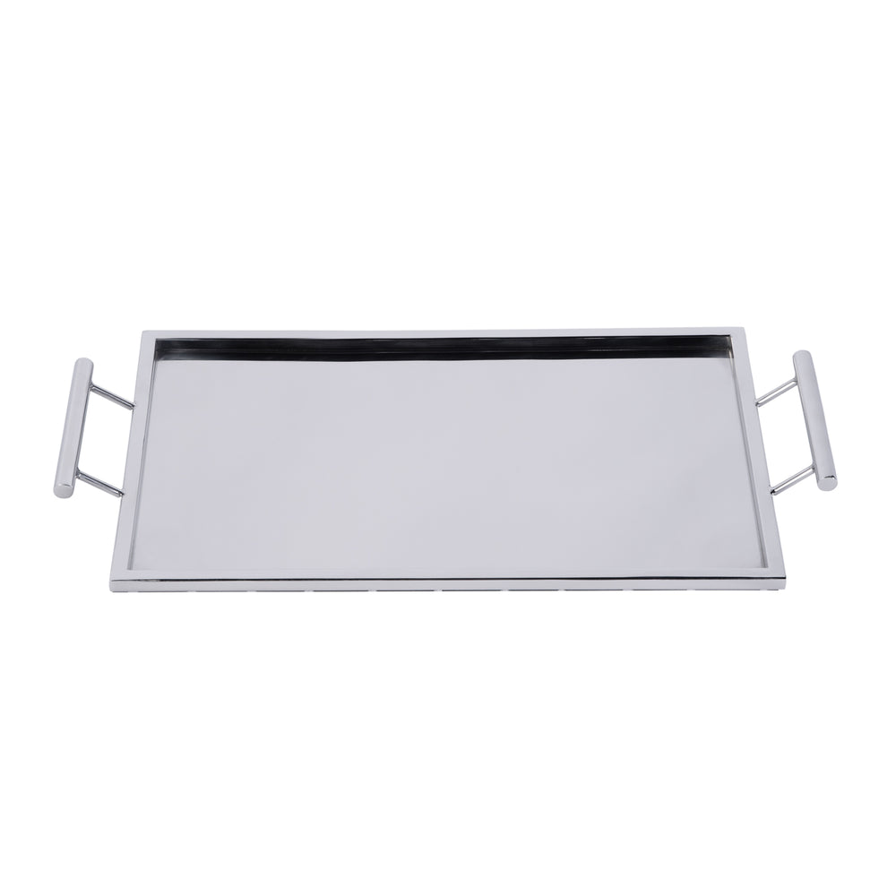Tara Rectangle Metal Serving Tray 5800016 Silver Butler Specialty