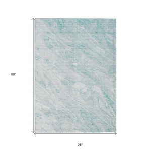 Homeroots 3' Brown Tan And Beige Abstract Washable Indoor Outdoor Area Rug For Versatile Home Decor Solutions 3' X 5' Polyester 580017