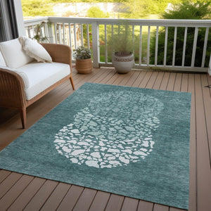 Homeroots 3' Beige Tan And Taupe Abstract Washable Area Rug For Indoor And Outdoor High Traffic Spaces 3' X 5' Polyester 580029