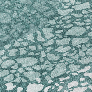 Homeroots 3' Beige Tan And Taupe Abstract Washable Area Rug For Indoor And Outdoor High Traffic Spaces 8' Round Polyester 580031