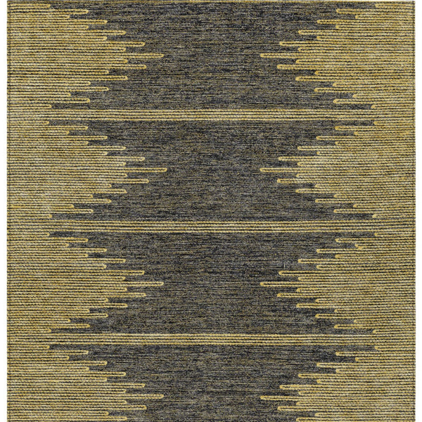 Homeroots 3' Stylish Artichoke Green Ivory Abstract Washable Area Rug For Indoor And Outdoor Spaces 3' X 5' Polyester 580042