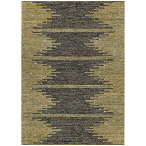 Homeroots 3' Stylish Artichoke Green Ivory Abstract Washable Area Rug For Indoor And Outdoor Spaces 8' X 10' Polyester 580045