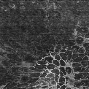 Homeroots 3' Charcoal Gray Silver Abstract Indoor Outdoor Area Rug - Stain Resistant, Washable & Durable Design 5' X 8' Polyester 580071