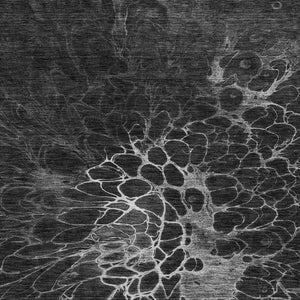 Homeroots 3' Charcoal Gray Silver Abstract Indoor Outdoor Area Rug - Stain Resistant, Washable & Durable Design 9' X 12' Polyester 580074