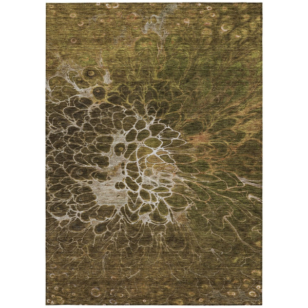 Homeroots 3' Charcoal Gray Silver Abstract Indoor Outdoor Area Rug - Stain Resistant, Washable & Durable Design 3' X 5' Polyester 580076