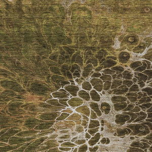 Homeroots 3' Charcoal Gray Silver Abstract Indoor Outdoor Area Rug - Stain Resistant, Washable & Durable Design 5' X 8' Polyester 580077