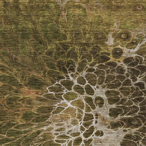 Homeroots 3' Charcoal Gray Silver Abstract Indoor Outdoor Area Rug - Stain Resistant, Washable & Durable Design 8' X 10' Polyester 580079