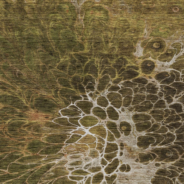 Homeroots 3' Charcoal Gray Silver Abstract Indoor Outdoor Area Rug - Stain Resistant, Washable & Durable Design 8' X 10' Polyester 580079