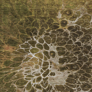 Homeroots 3' Charcoal Gray Silver Abstract Indoor Outdoor Area Rug - Stain Resistant, Washable & Durable Design 9' X 12' Polyester 580080