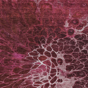 Homeroots 3' Charcoal Gray Silver Abstract Indoor Outdoor Area Rug - Stain Resistant, Washable & Durable Design 5' X 8' Polyester 580083