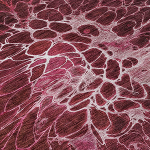 Homeroots 3' Charcoal Gray Silver Abstract Indoor Outdoor Area Rug - Stain Resistant, Washable & Durable Design 8' X 10' Polyester 580085