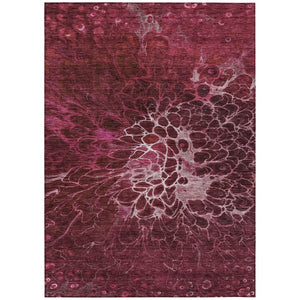 HomeRoots 9' Modern Abstract Merlot Blush Gray Area Rug - Stylish, Durable, Washable for Indoor & Outdoor Use 9' X 12' 580086