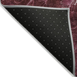 Homeroots 3' Charcoal Gray Silver Abstract Indoor Outdoor Area Rug - Stain Resistant, Washable & Durable Design 9' X 12' Polyester 580086