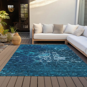 Homeroots 3' Charcoal Gray Silver Abstract Indoor Outdoor Area Rug - Stain Resistant, Washable & Durable Design 3' X 5' Polyester 580088