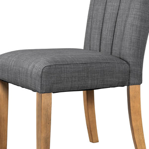 English Elm Topmax Farmhouse Extendable Rubberwood Dining Set Seats Six with Bench and Linen Chairs Brown+Gray N717S000089E