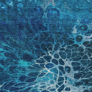 Homeroots 3' Charcoal Gray Silver Abstract Indoor Outdoor Area Rug - Stain Resistant, Washable & Durable Design 8' X 10' Polyester 580091