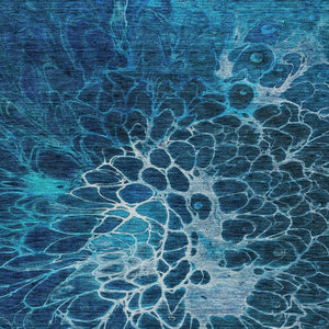 Homeroots 3' Charcoal Gray Silver Abstract Indoor Outdoor Area Rug - Stain Resistant, Washable & Durable Design 9' X 12' Polyester 580092