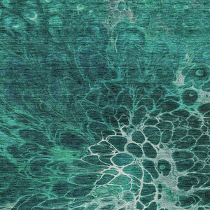 Homeroots 3' Charcoal Gray Silver Abstract Indoor Outdoor Area Rug - Stain Resistant, Washable & Durable Design 3' X 5' Polyester 580100