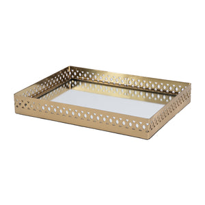 Lamont Rectangle Metal Serving Tray 5801016 Gold Butler Specialty