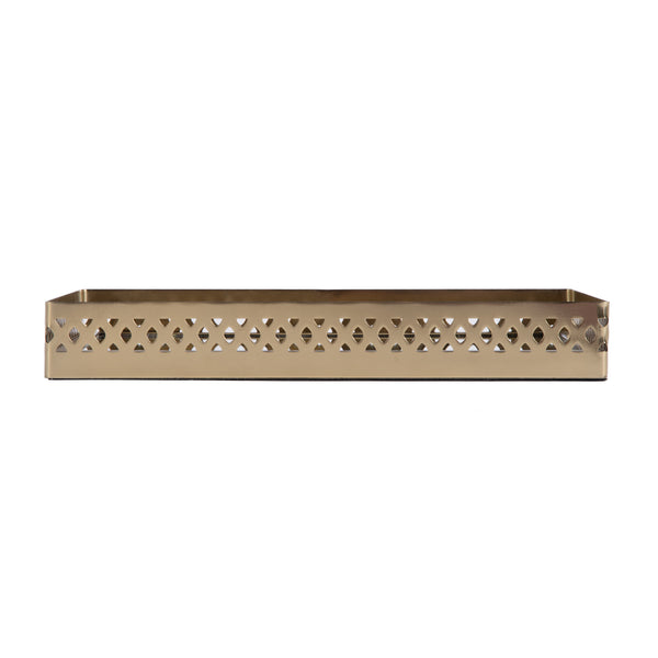 Lamont Rectangle Metal Serving Tray 5801016 Gold Butler Specialty