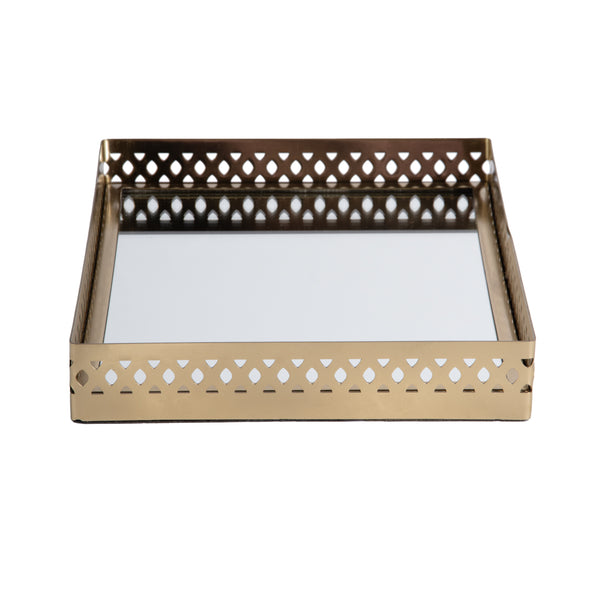 Lamont Rectangle Metal Serving Tray 5801016 Gold Butler Specialty