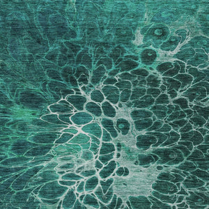 Homeroots 3' Charcoal Gray Silver Abstract Indoor Outdoor Area Rug - Stain Resistant, Washable & Durable Design 9' X 12' Polyester 580104