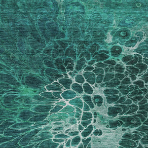 Homeroots 3' Charcoal Gray Silver Abstract Indoor Outdoor Area Rug - Stain Resistant, Washable & Durable Design 10' X 14' Polyester 580105