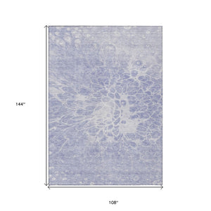 HomeRoots 9' Stylish Abstract Lavender and Ivory Indoor Outdoor Area Rug for Versatile Home Décor Solutions 9' X 12' 580110