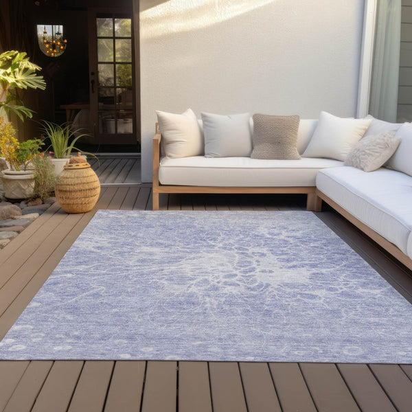 HomeRoots 9' Stylish Abstract Lavender and Ivory Indoor Outdoor Area Rug for Versatile Home Décor Solutions 9' X 12' 580110