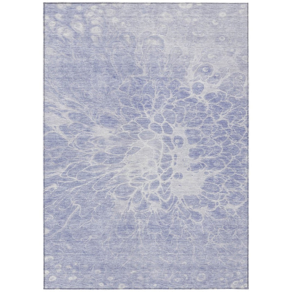 HomeRoots 5' Abstract Indoor Outdoor Area Rug in Lavender, Ivory & Lilac – Durable, Washable & Stylish Design 10' X 14' 580111