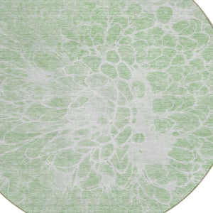 Homeroots 3' Stylish Abstract Lavender And Ivory Washable Area Rug For Indoor Or Outdoor Use, Durable Design 8' Round Polyester 580114