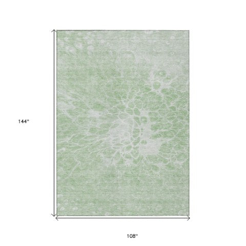 Homeroots 3' Stylish Abstract Lavender And Ivory Washable Area Rug For Indoor Or Outdoor Use, Durable Design 9' X 12' Polyester 580116