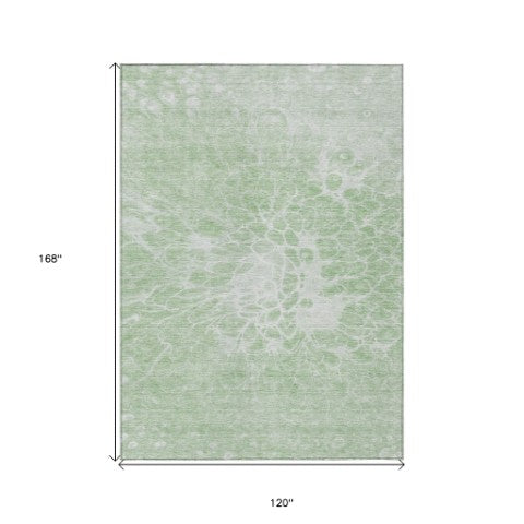 Homeroots 3' Stylish Abstract Lavender And Ivory Washable Area Rug For Indoor Or Outdoor Use, Durable Design 10' X 14' Polyester 580117