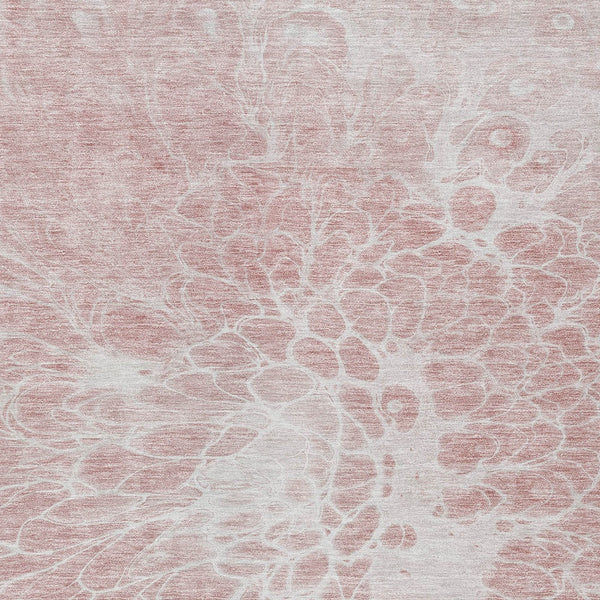 Homeroots 3' Stylish Abstract Lavender And Ivory Washable Area Rug For Indoor Or Outdoor Use, Durable Design 9' X 12' Polyester 580122