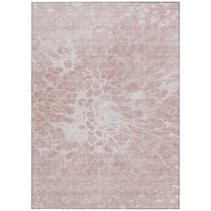 Homeroots 3' Stylish Abstract Lavender And Ivory Washable Area Rug For Indoor Or Outdoor Use, Durable Design 10' X 14' Polyester 580123
