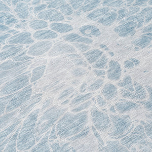 Homeroots 3' Stylish Abstract Lavender And Ivory Washable Area Rug For Indoor Or Outdoor Use, Durable Design 8' Round Polyester 580126