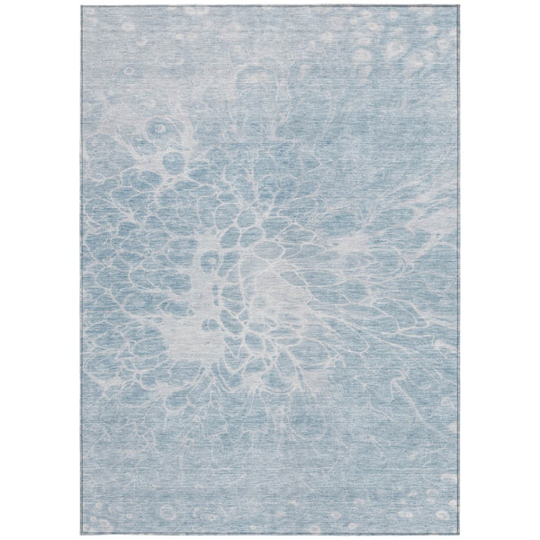 Homeroots 3' Stylish Abstract Lavender And Ivory Washable Area Rug For Indoor Or Outdoor Use, Durable Design 9' X 12' Polyester 580128