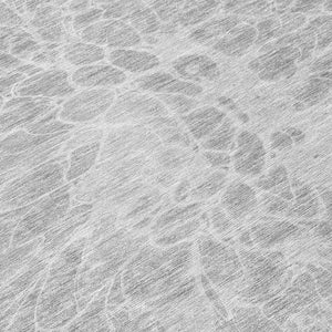 Homeroots 3' Stylish Abstract Lavender And Ivory Washable Area Rug For Indoor Or Outdoor Use, Durable Design 8' Round Polyester 580132