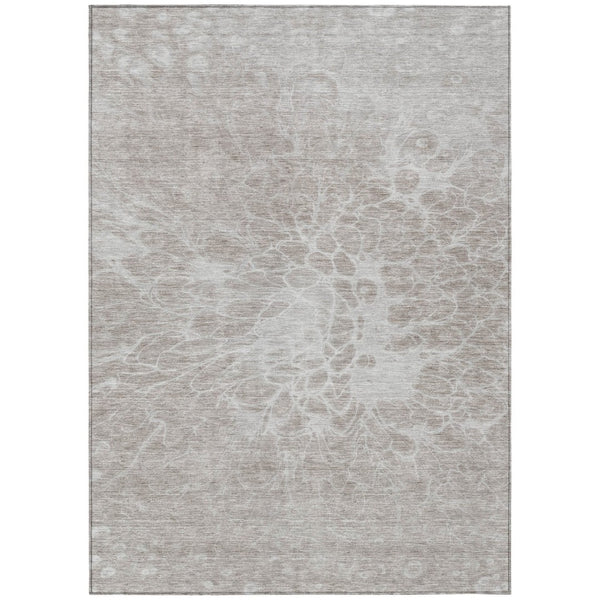 HomeRoots 9' Abstract Taupe Beige and Ivory Washable Area Rug - Stylish Indoor Outdoor Durable Design 9' X 12' 580140