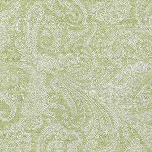 Homeroots 3' Stylish Green And Ivory Paisley Washable Area Rug For Indoor And Outdoor Spaces, Durable Design 5' X 8' Polyester 580143