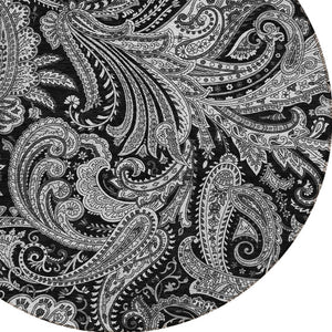 Homeroots 3' Stylish Green And Ivory Paisley Washable Area Rug For Indoor And Outdoor Spaces, Durable Design 8' Round Polyester 580150